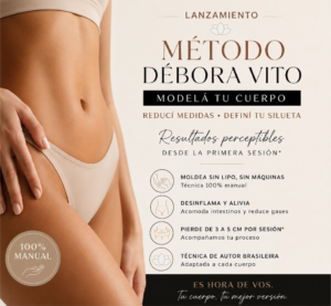 Consultante recibiendo protocolo de modelado corporal Método Débora Vito en Una Pausa Spa Boutique Flores.